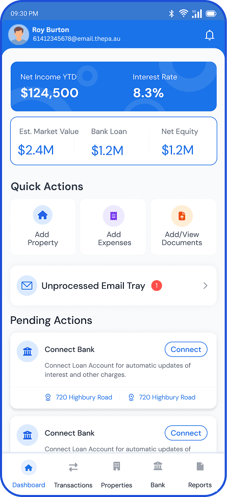 The Property Accountant mobile app